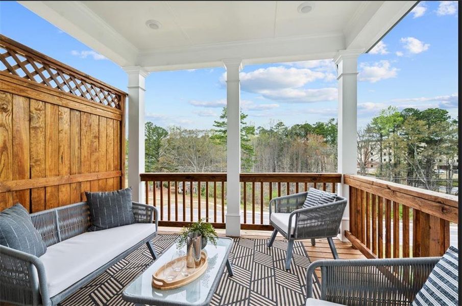 Furnished interior view inside a new home in Evanshire Townhomes, Duluth (Image 12).