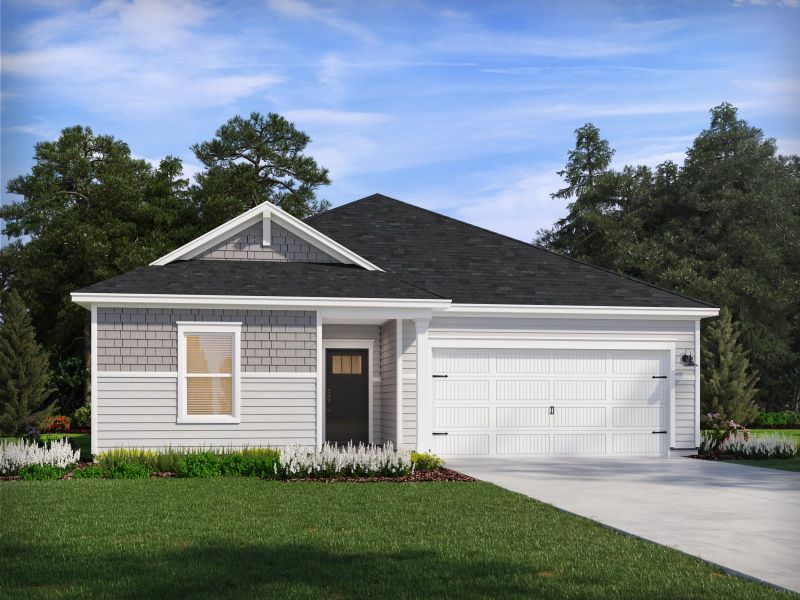 Front exterior of a new home in Palmetto Place, Longs, SC, highlighting curb appeal (Image 1). Front exterior of a new home in Palmetto Place, Longs, SC, highlighting curb appeal (Image 1).