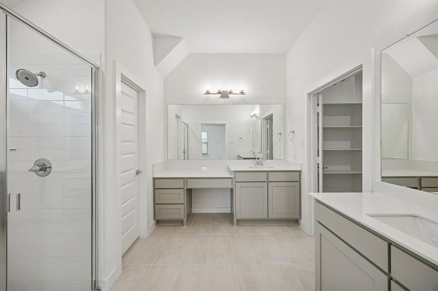 Primary Bathroom in the Gilmour II home plan by Trophy Signature Homes – REPRESENTATIVE PHOTO