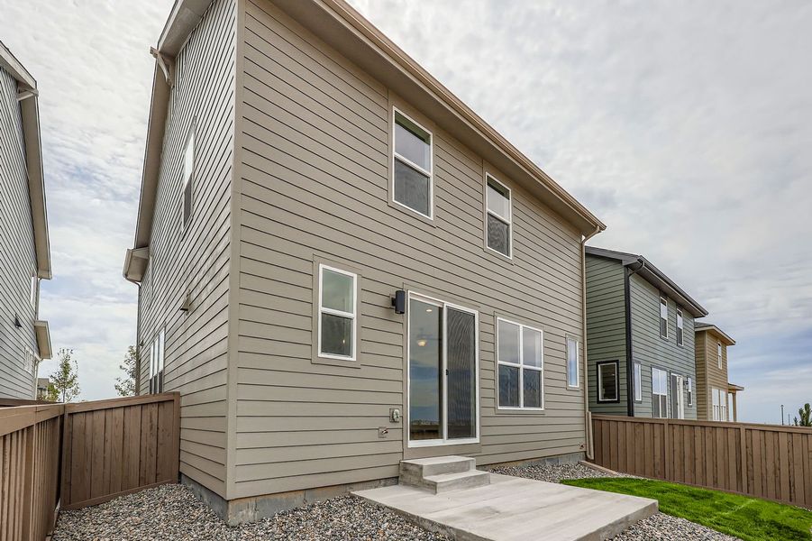 Front exterior of a new home in Sterling Ranch 40s, Colorado Springs, CO, highlighting curb appeal (Image 21).