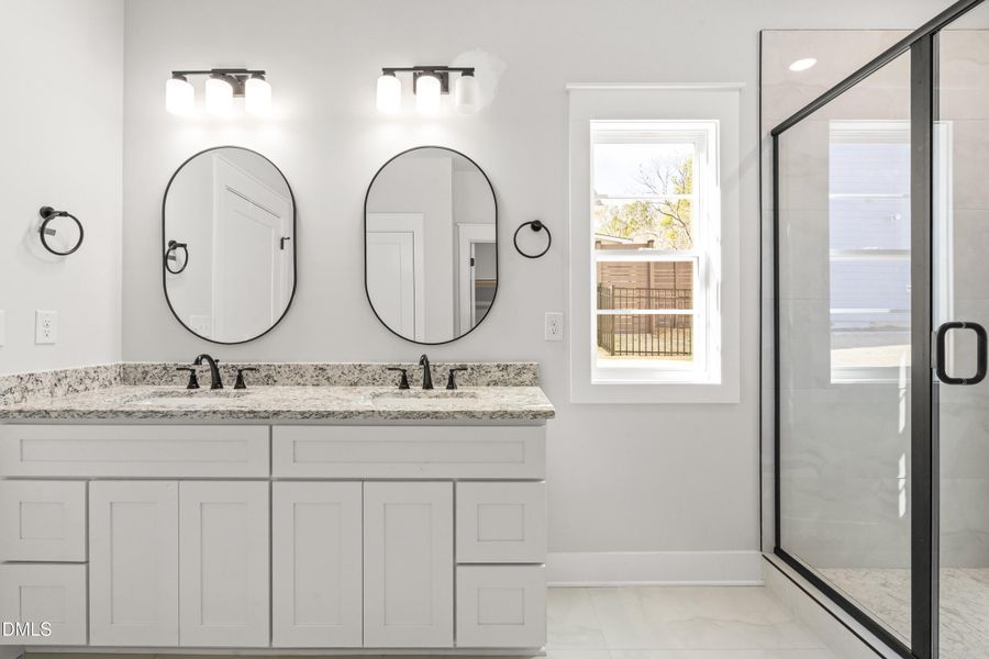 Owners Vanity Window and Shower - From D