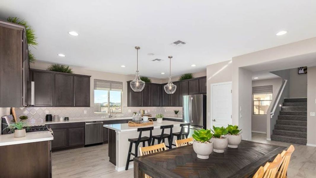 Furnished interior view inside a new home in Avila at Rancho Mercado, Surprise (Image 2).