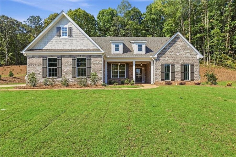 Front exterior of a new home in Bradley Gin, Monroe, GA, highlighting curb appeal (Image 33).