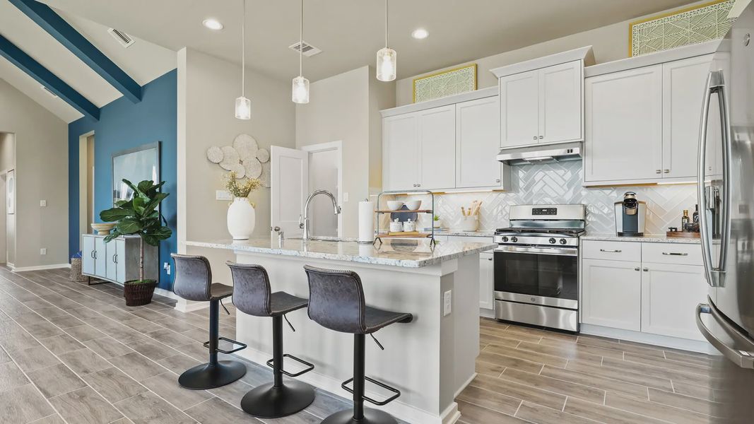Representative furnished interior of a home built from the Oxford by Chesmar Homes in Bridgeland 45's, Cypress (Image 8).