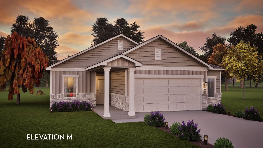 Representative exterior photo of a completed home built from the Comal by CastleRock Communities in Paramount, Kyle, TX (Image 2).