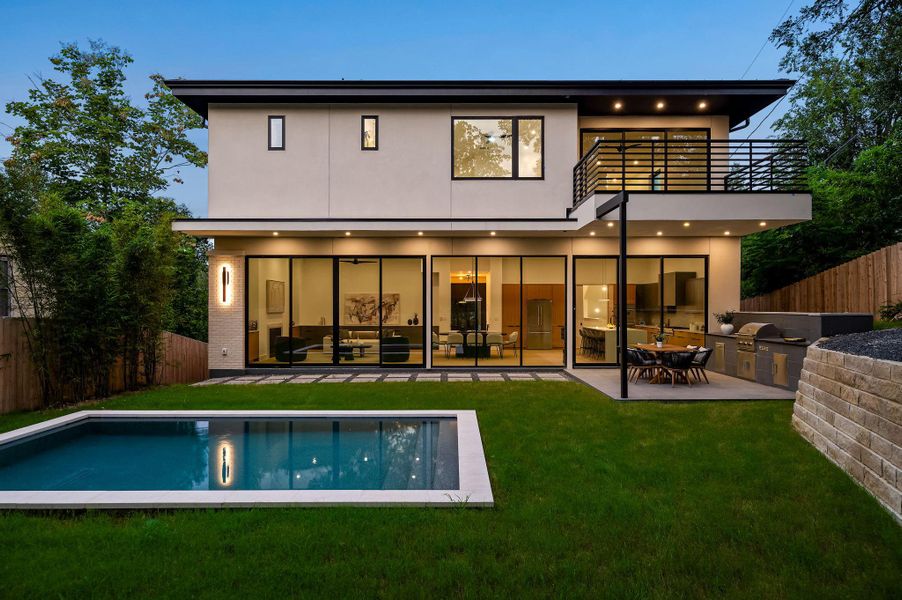 Exterior details and patio area of a home in , Austin (Image 3). Exterior details and patio area of a home in , Austin (Image 3).