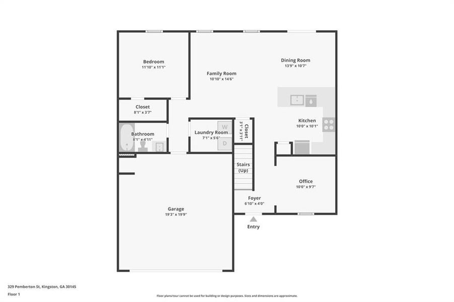 2D floor plan layout of this home in Kingston Park, Kingston, GA (Image 4). 2D floor plan layout of this home in Kingston Park, Kingston, GA (Image 4).
