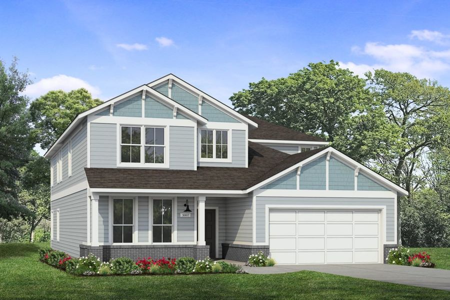 Representative exterior photo of a completed home built from the Durango 3007 by Brohn Homes in Durango, Mustang Ridge, TX (Image 11).