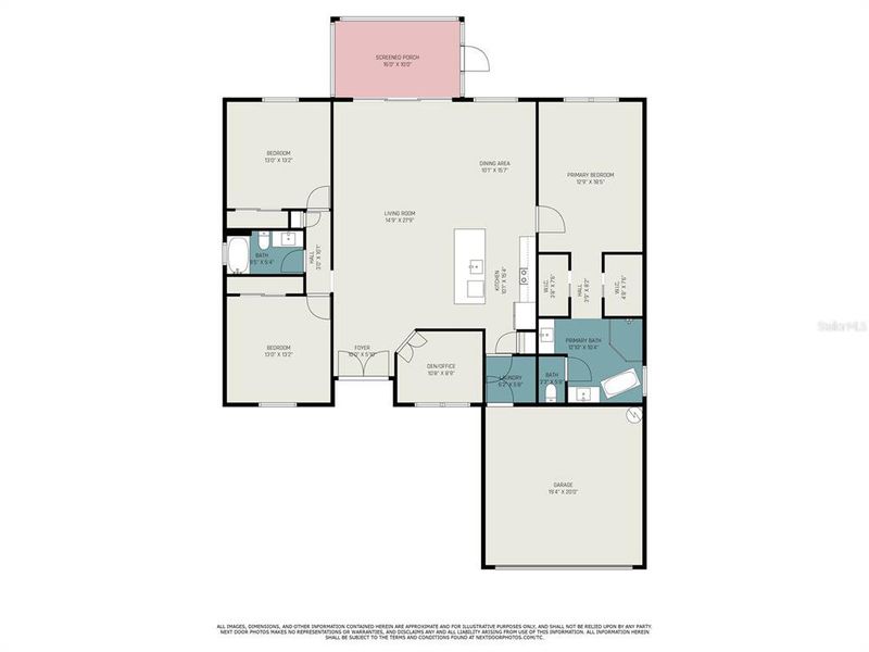 2D floor plan layout of this home in , Lehigh Acres, FL (Image 3).
