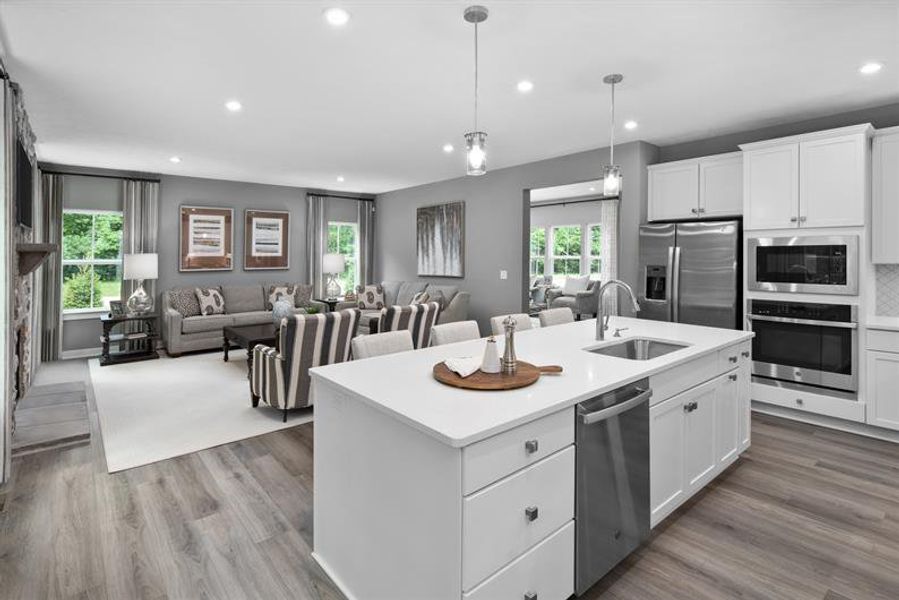 Representative furnished interior of a home built from the Roanoke by Ryan Homes in Flora Estates, Moyock (Image 2). Representative furnished interior of a home built from the Roanoke by Ryan Homes in Flora Estates, Moyock (Image 2).