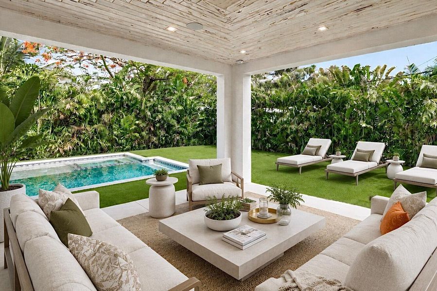 Covered Loggia Virtually Staged