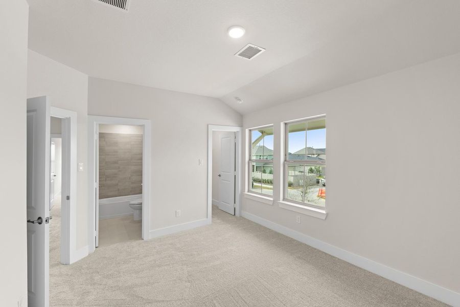 Spacious, unfurnished interior of a new home in Discovery Collection at Painted Tree Village, McKinney (Image 24). Spacious, unfurnished interior of a new home in Discovery Collection at Painted Tree Village, McKinney (Image 24).