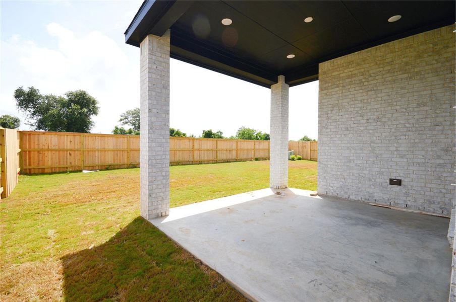 Covered outdoor patio to unwind