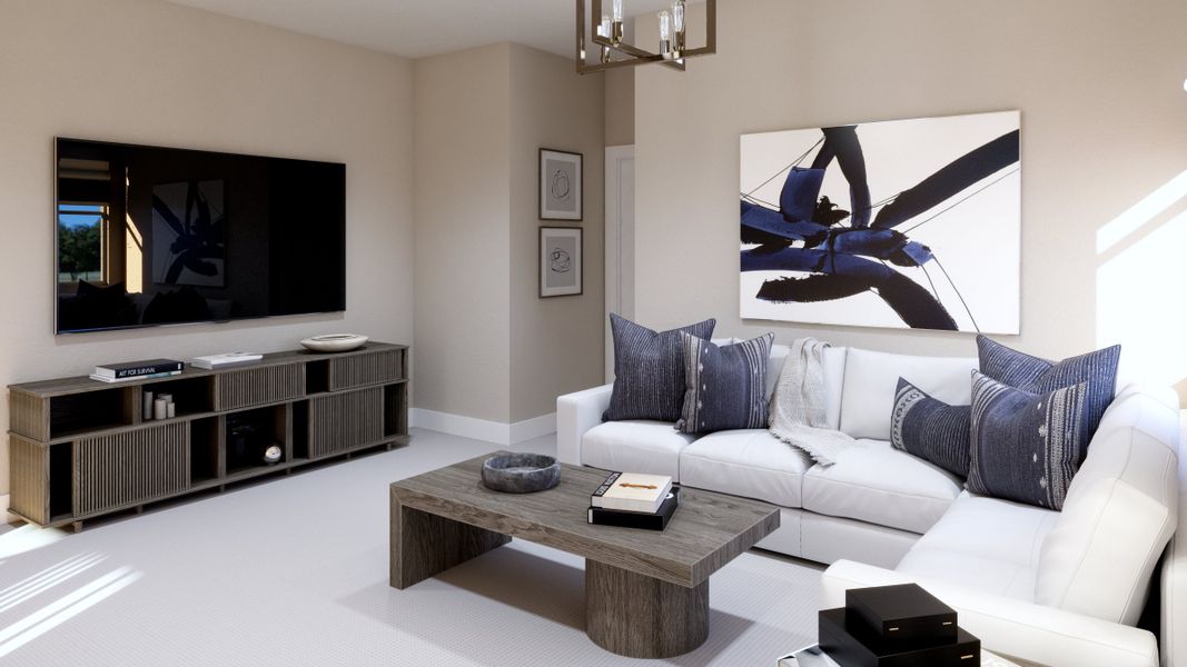 Representative furnished interior of a home built from the Overlook by Risewell Homes in Cypress Bluff, Groveland (Image 13).