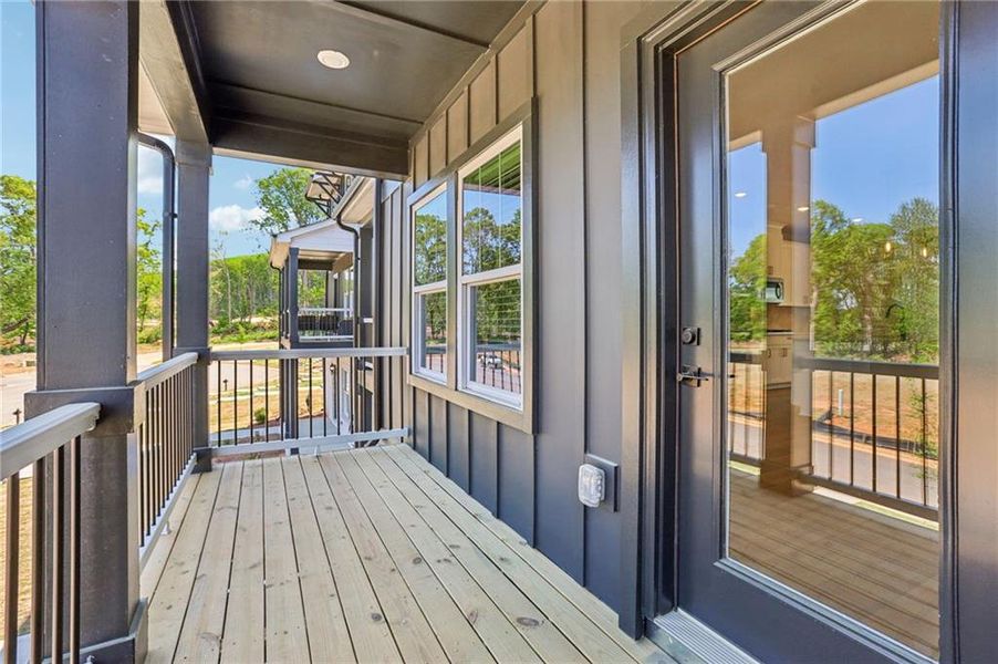 Exterior details and patio area of a home in Hemingway - Highland Series, Cumming (Image 4). Exterior details and patio area of a home in Hemingway - Highland Series, Cumming (Image 4).