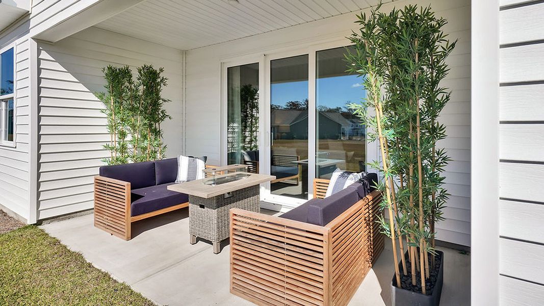 Exterior details and patio area of a home in Indigo Preserve, Leland (Image 2).