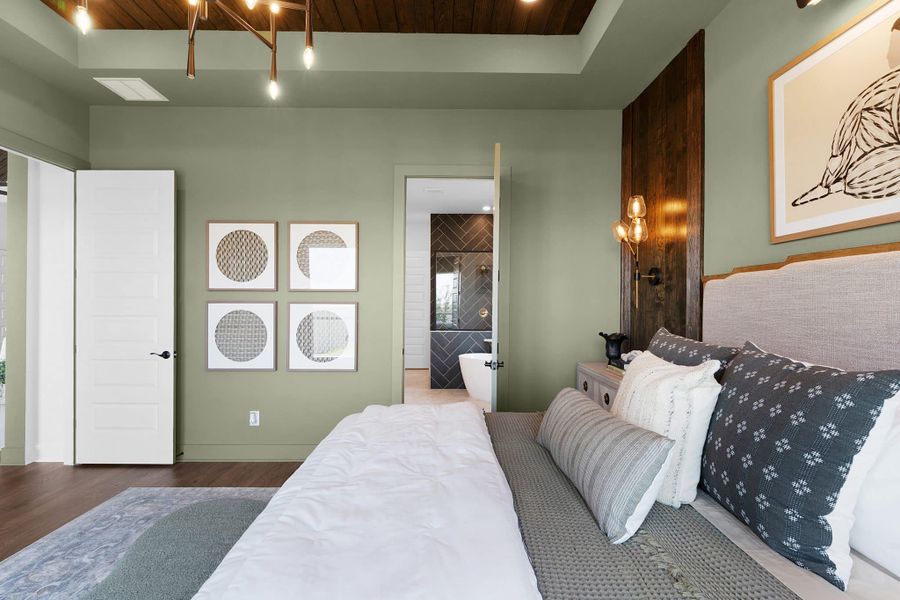 Furnished interior view inside a new home in Lariat, Liberty Hill (Image 114).