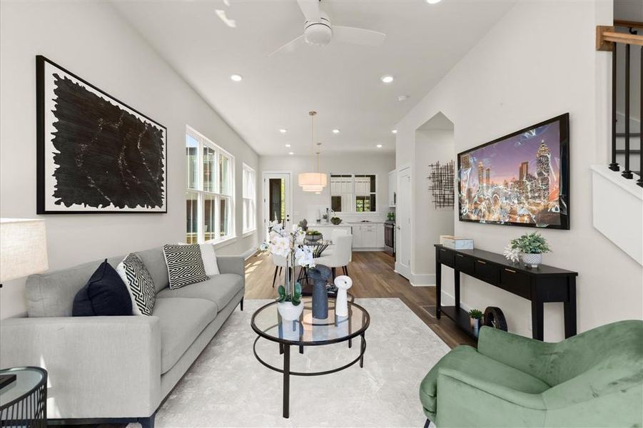 Furnished interior view inside a new home in , Atlanta (Image 34). Furnished interior view inside a new home in , Atlanta (Image 34).
