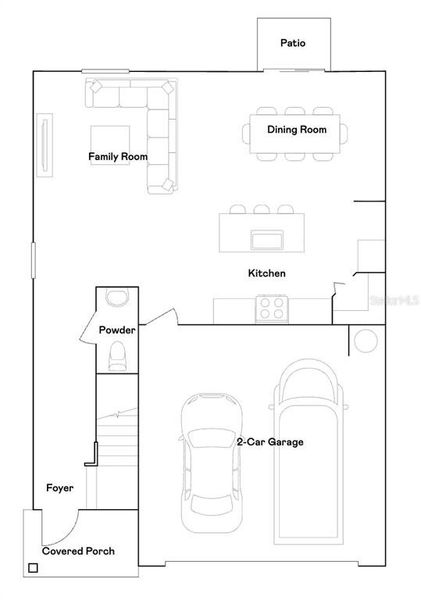 2D floor plan layout of this home in Ranches at Lake Mcleod, Eagle Lake, FL (Image 5).