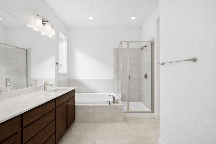 Owner's Bathroom[Photos shown are from a completed home with the samefloorplan and similar design selections. Actual design selections may very slightly]
