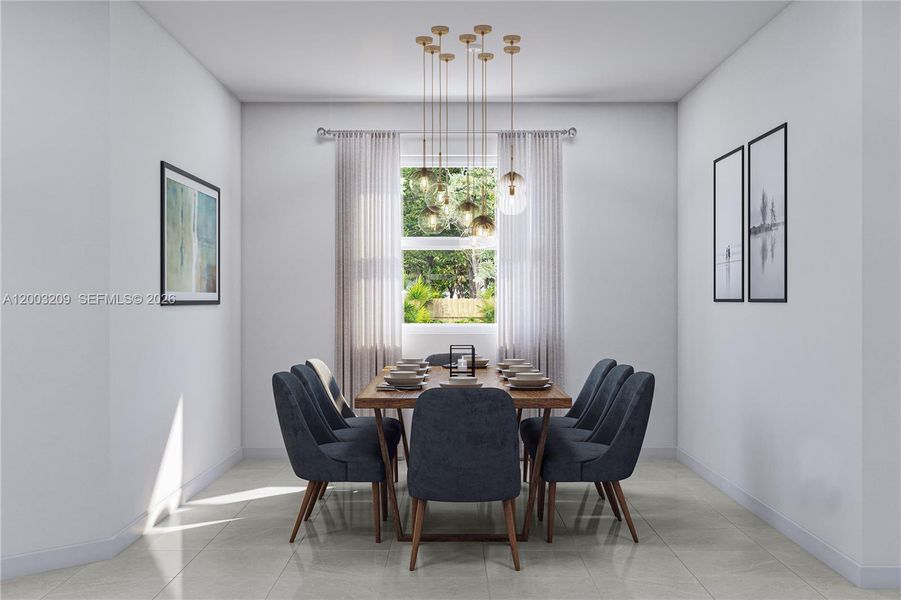 Furnished interior view inside a new home in Acacia Groves, Homestead (Image 10).