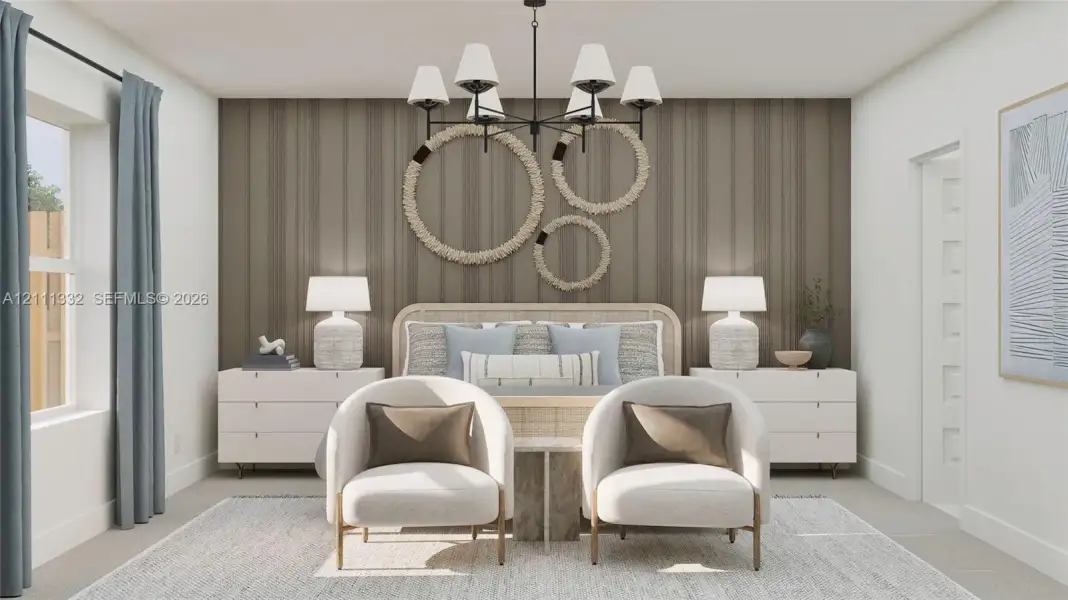 Furnished interior view inside a new home in , Miami (Image 6).