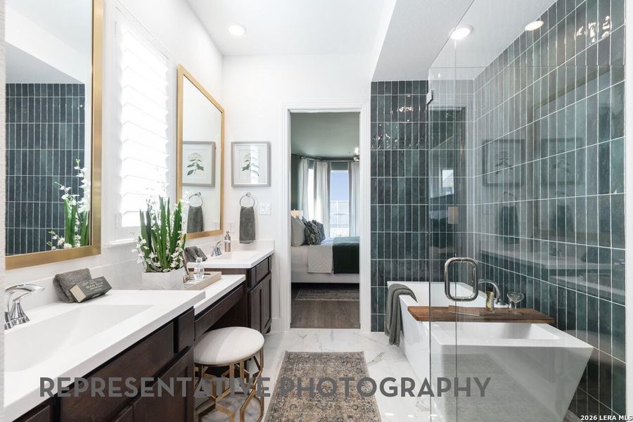 Furnished interior view inside a new home in Venado Crossing, Cibolo (Image 10).