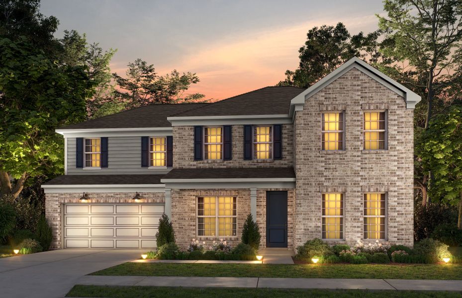Representative exterior photo of a completed home built from the Woodward Waterfront by Pulte Homes in Waterside at Pine Island, Columbia, SC (Image 22). Representative exterior photo of a completed home built from the Woodward Waterfront by Pulte Homes in Waterside at Pine Island, Columbia, SC (Image 22).