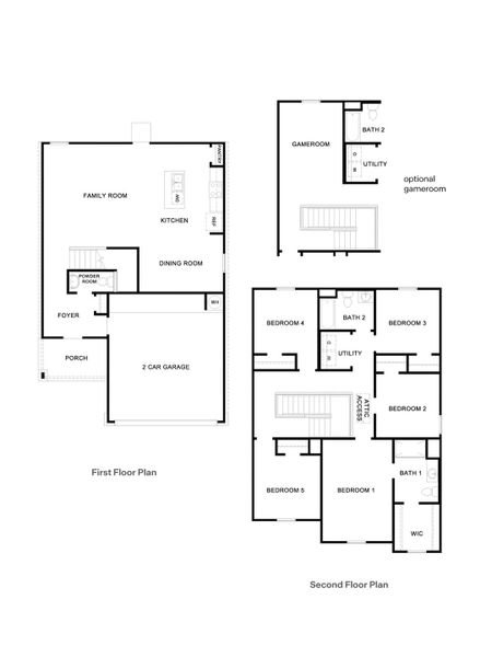 2D floor plan layout of this home in Spring Valley, New Braunfels, TX (Image 4).