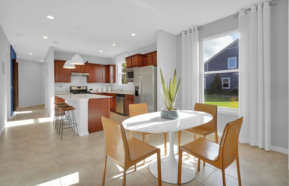 Furnished interior view inside a new home in Del Webb Wildlight, Yulee (Image 9).