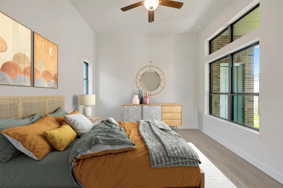 Furnished interior view inside a new home in Sienna - Landmark Row Collection, Missouri City (Image 13).