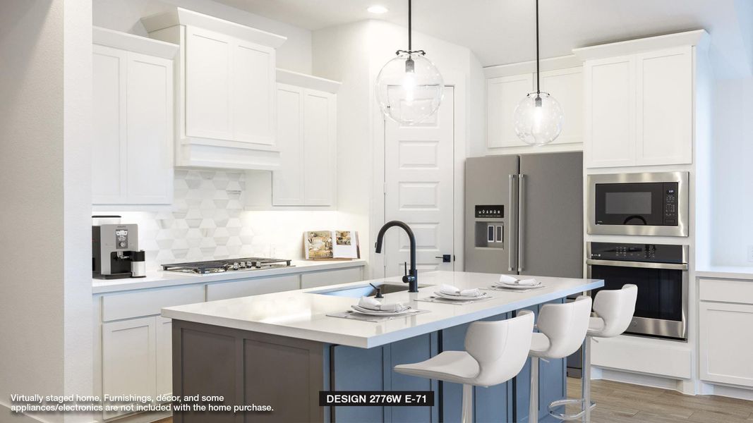 Kitchen featuring appliances with stainless steel finishes, light countertops, decorative backsplash, white cabinets, and recessed lighting Kitchen featuring appliances with stainless steel finishes, light countertops, decorative backsplash, white cabinets, and recessed lighting