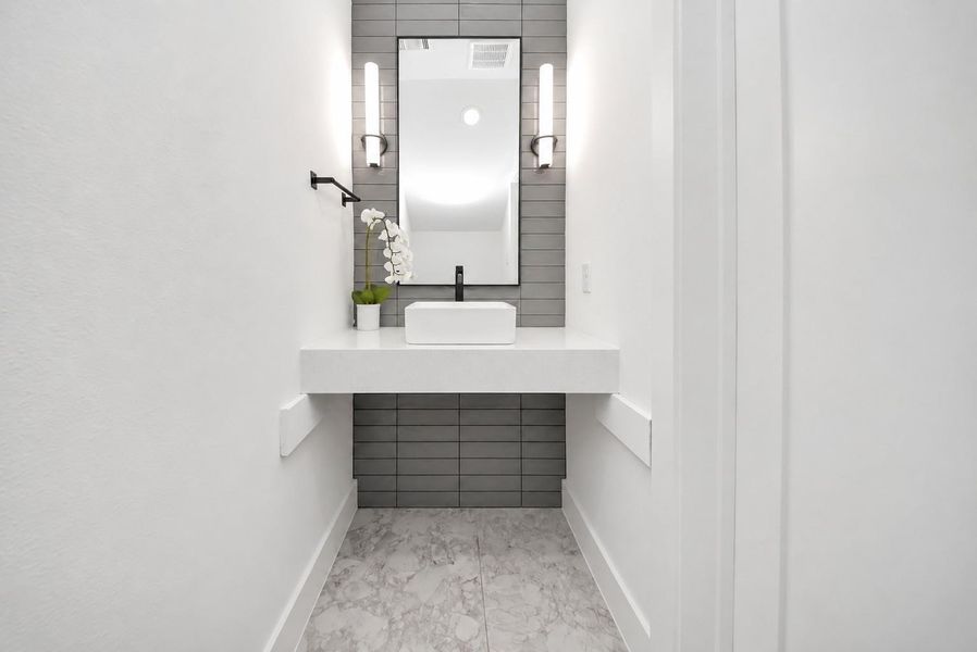 Stylish powder room.