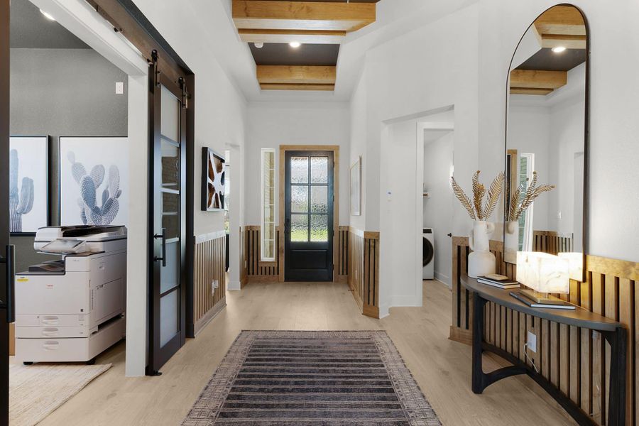 Representative furnished interior of a home built from the Branford by Chesmar Homes in Highland Village, Georgetown (Image 4).
