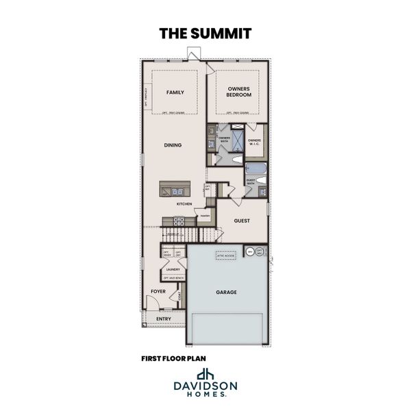 2D floor plan layout for the The Summit A by Davidson Homes LLC in Fairway Crossing, Converse, TX (Image 2). 2D floor plan layout for the The Summit A by Davidson Homes LLC in Fairway Crossing, Converse, TX (Image 2).