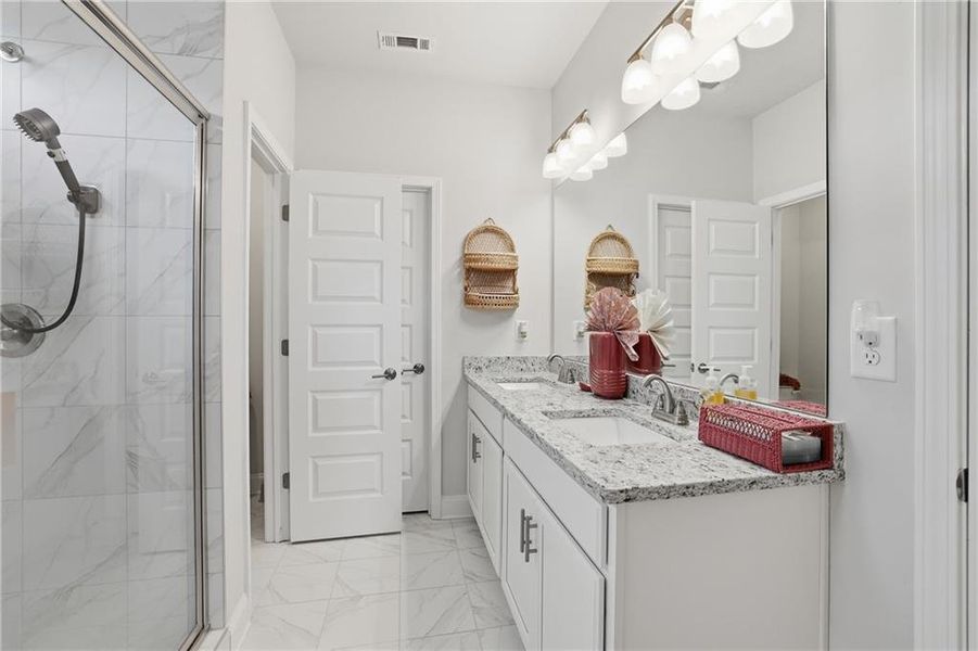 Furnished interior view inside a new home in , Commerce (Image 38).