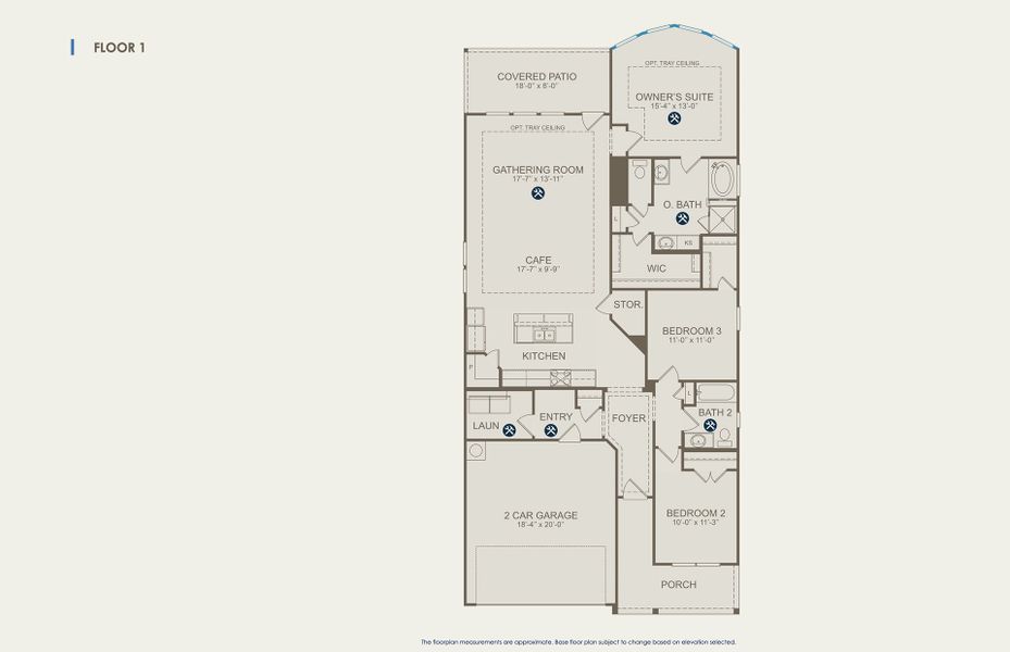 Oakmont Floor Plan, Quick Move-In Home, Floor 1