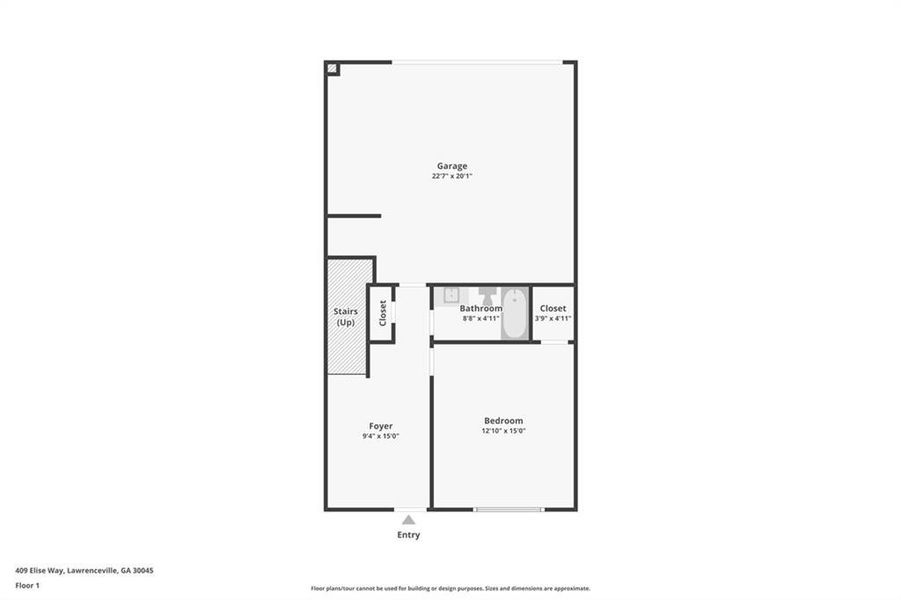 2D floor plan layout of this home in , Lawrenceville, GA (Image 6).