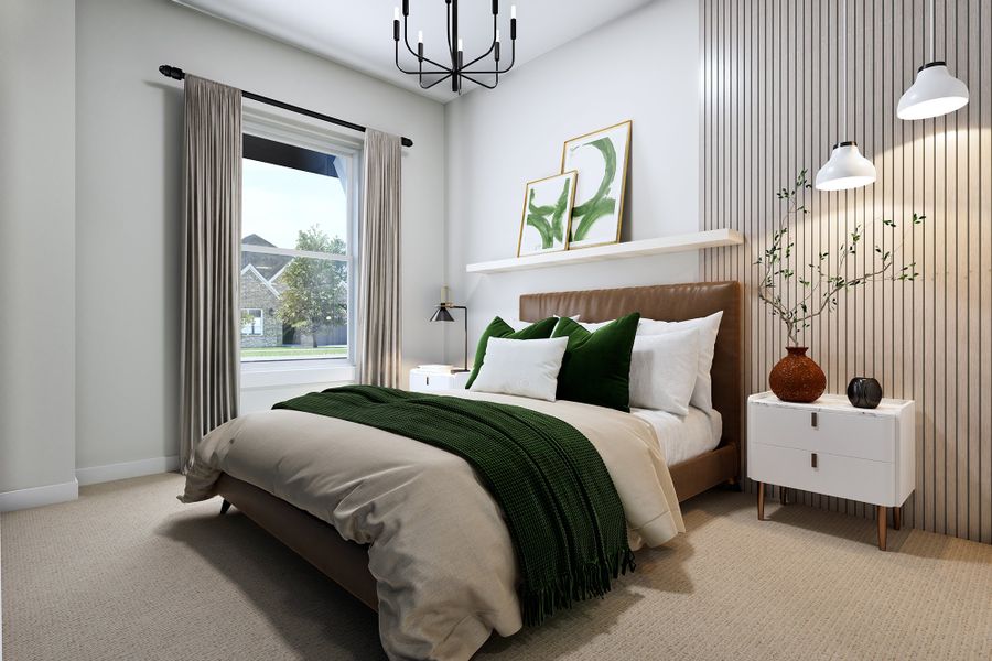 Representative furnished interior of a home built from the The Thistle by David Weekley Homes in Grand Central Park - Ascent Collection, Conroe (Image 3).