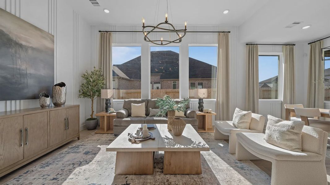 Representative furnished interior of a home built from the Bonneville by Chesmar Homes in Attwater 55s, Waller (Image 10).
