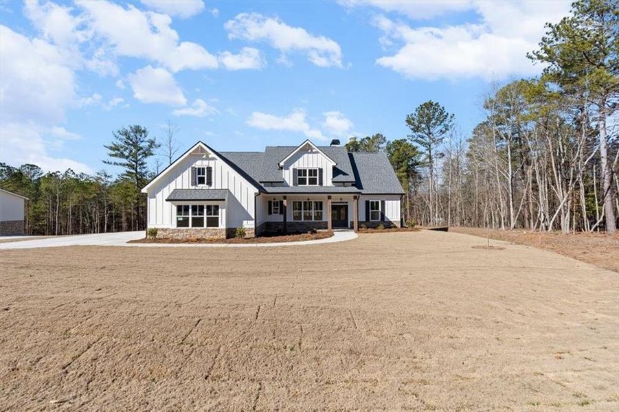 Front exterior of a new home in , Waleska, GA, highlighting curb appeal (Image 25).