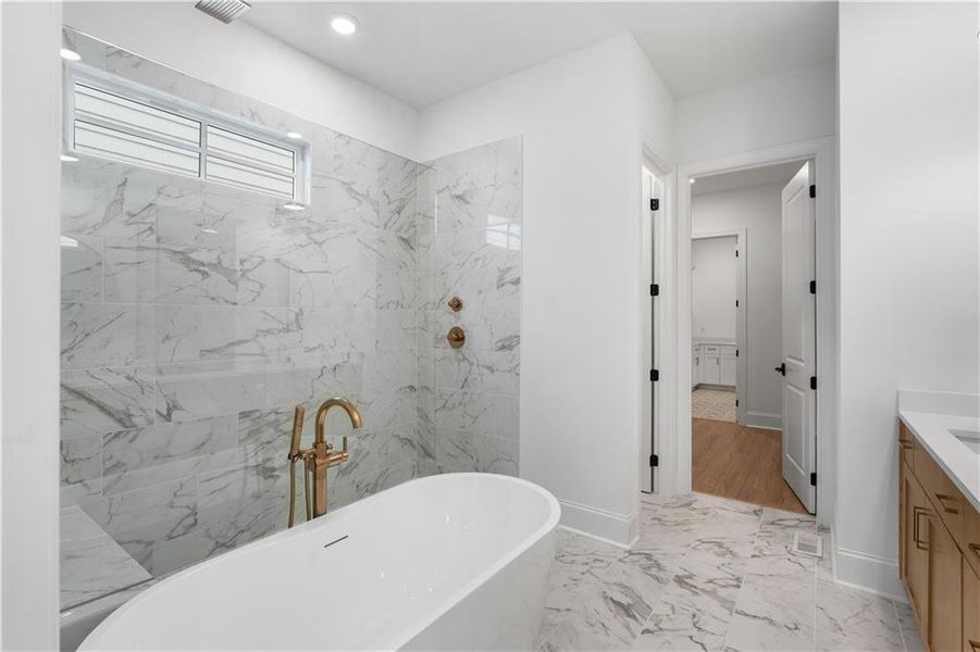 Furnished interior view inside a new home in Waterside Single Family, Peachtree Corners (Image 11). Furnished interior view inside a new home in Waterside Single Family, Peachtree Corners (Image 11).