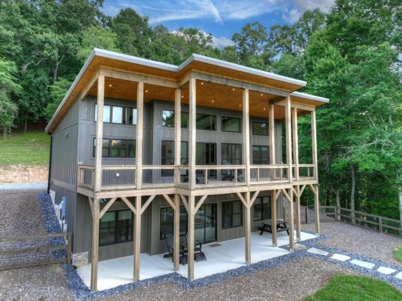 Exterior details and patio area of a home in , Blue Ridge (Image 23). Exterior details and patio area of a home in , Blue Ridge (Image 23).