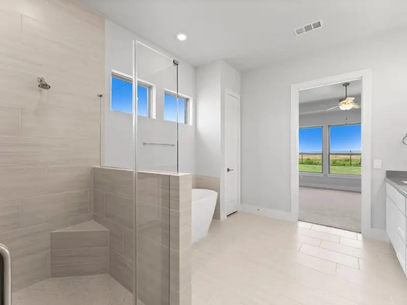 Primary Bathroom Shower with Seat Primary Bathroom Shower with Seat