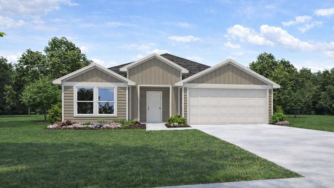 Representative exterior photo of a completed home built from the Plan by D.R. Horton in New Waverly Station, New Waverly, TX (Image 2).