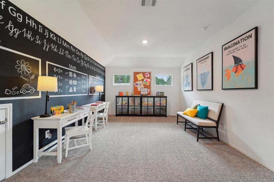 Furnished interior view inside a new home in Mill Creek, Magnolia (Image 14). Furnished interior view inside a new home in Mill Creek, Magnolia (Image 14).