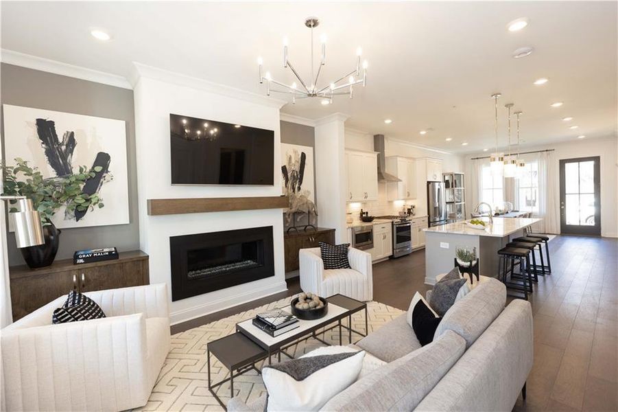 Furnished interior view inside a new home in Waterside Condos, Peachtree Corners (Image 12).