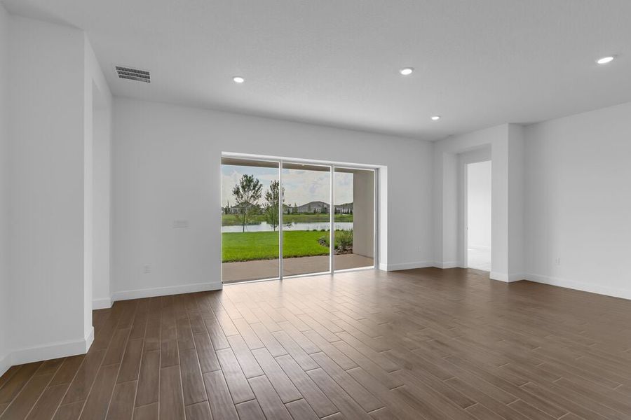 Representative unfurnished interior of a home built from the Ambra by Taylor Morrison in Esplanade at Center Lake Ranch, St. Cloud (Image 11).