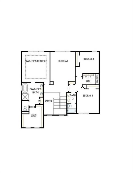 2D floor plan layout of this home in Ellis, Marietta, GA (Image 3).