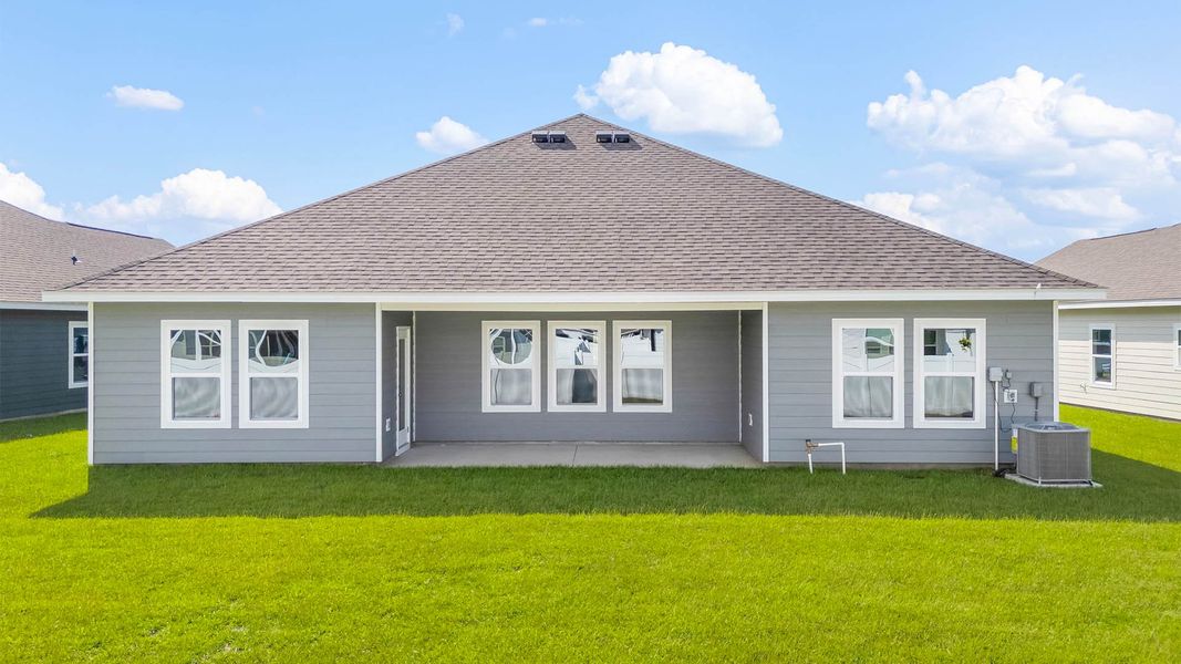 Front exterior of a new home in Liberty, Panama City, FL, highlighting curb appeal (Image 20).